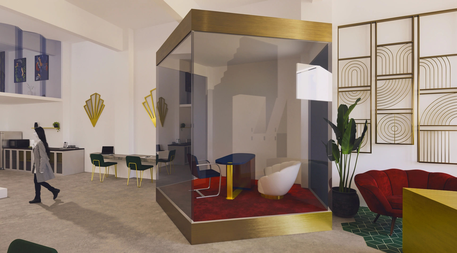 Coworking Lempika — Render Crystal Box